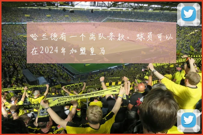 哈兰德有一个离队条款，球员可以在2024年加盟皇马