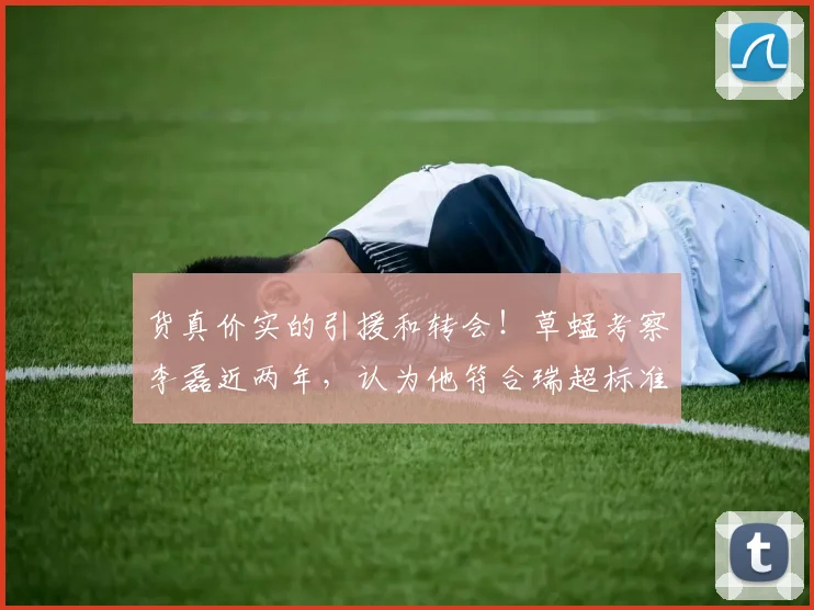 货真价实的引援和转会！草蜢考察李磊近两年，认为他符合瑞超标准